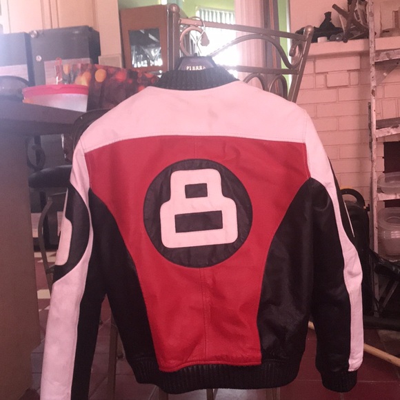 Eight ball Jacket unisex it fits like a small leather no rips or tears. - Picture 2 of 2